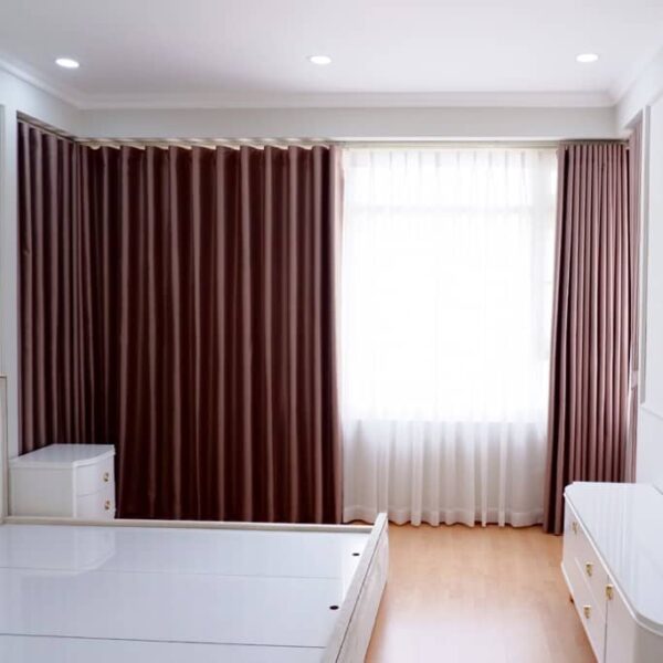 Mẫu rèm vải đẹp gấm hoa văn